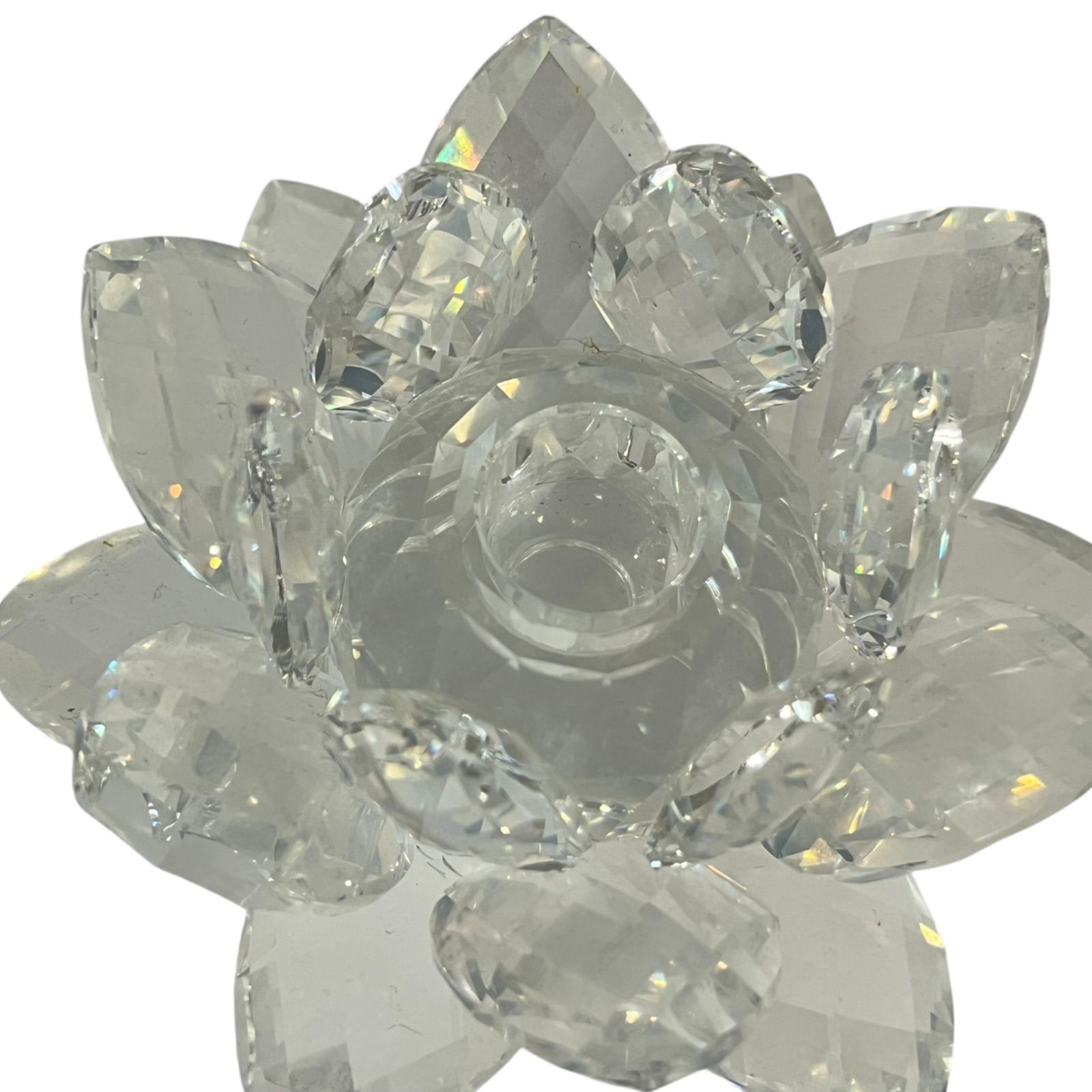 旧ロゴ スワロフスキー 睡蓮 蓮の花 キャンドルホルダー クリスタル 旧ロゴ スワロフスキー 睡蓮 蓮の花 キャンドルホルダー