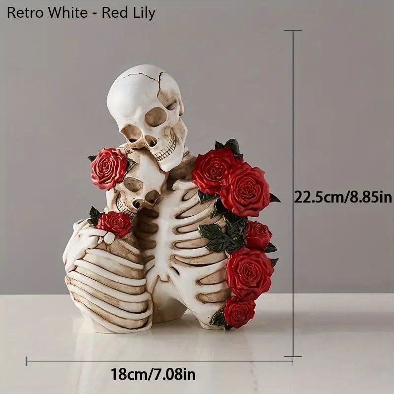 置物 装飾品 人形 フィギュア 骸骨 ドクロ スカル スケルトン ペア