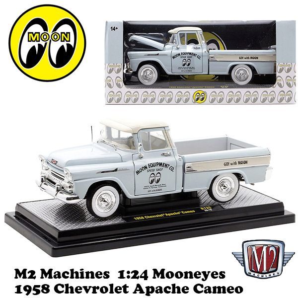 M2 MACHINES 1 24 MOON EQUIPPED 1958 Chevrolet Apache Cameo ムーンアイズ ミニカー