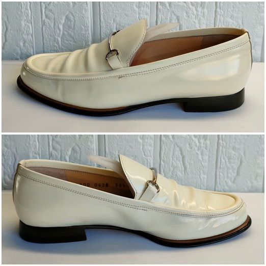 洋服通販 - 新作アイテムを GUCCI/グッチ/ビットローファー/レディース/ホワイト/22.5cm 靴