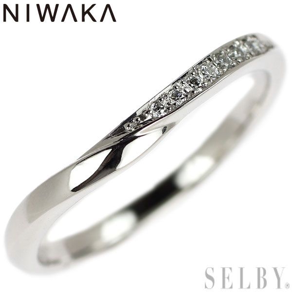 NIWAKA 俄 せせらぎ ダイヤモンド リング Pt950 11号 俄 NIWAKA せせらぎ ダイヤモンド リング Pt950 11号 : 株式会社