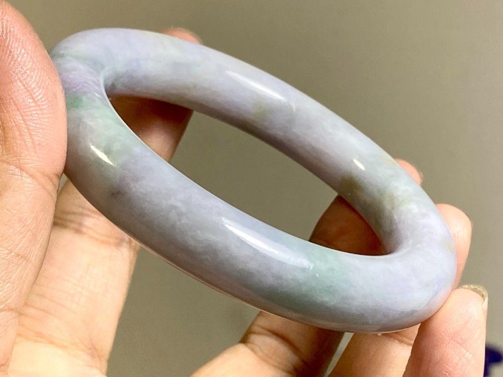 BG9-30 訳あり処分品 厚手 54.5mm 春彩 ラベンダー ミャンマー産 A貨