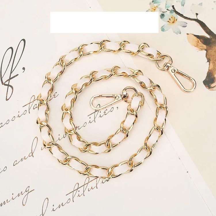 ショルダーストラップ バッグ用 ショルダーベルト チェーン のみ 単品 合皮 フェイクレザー レディース チェーンストラップ チェーンベルト 付け替え 交換用ストラップ ショルダー紐 肩掛 runa2600 DECORATOM_COM_BR