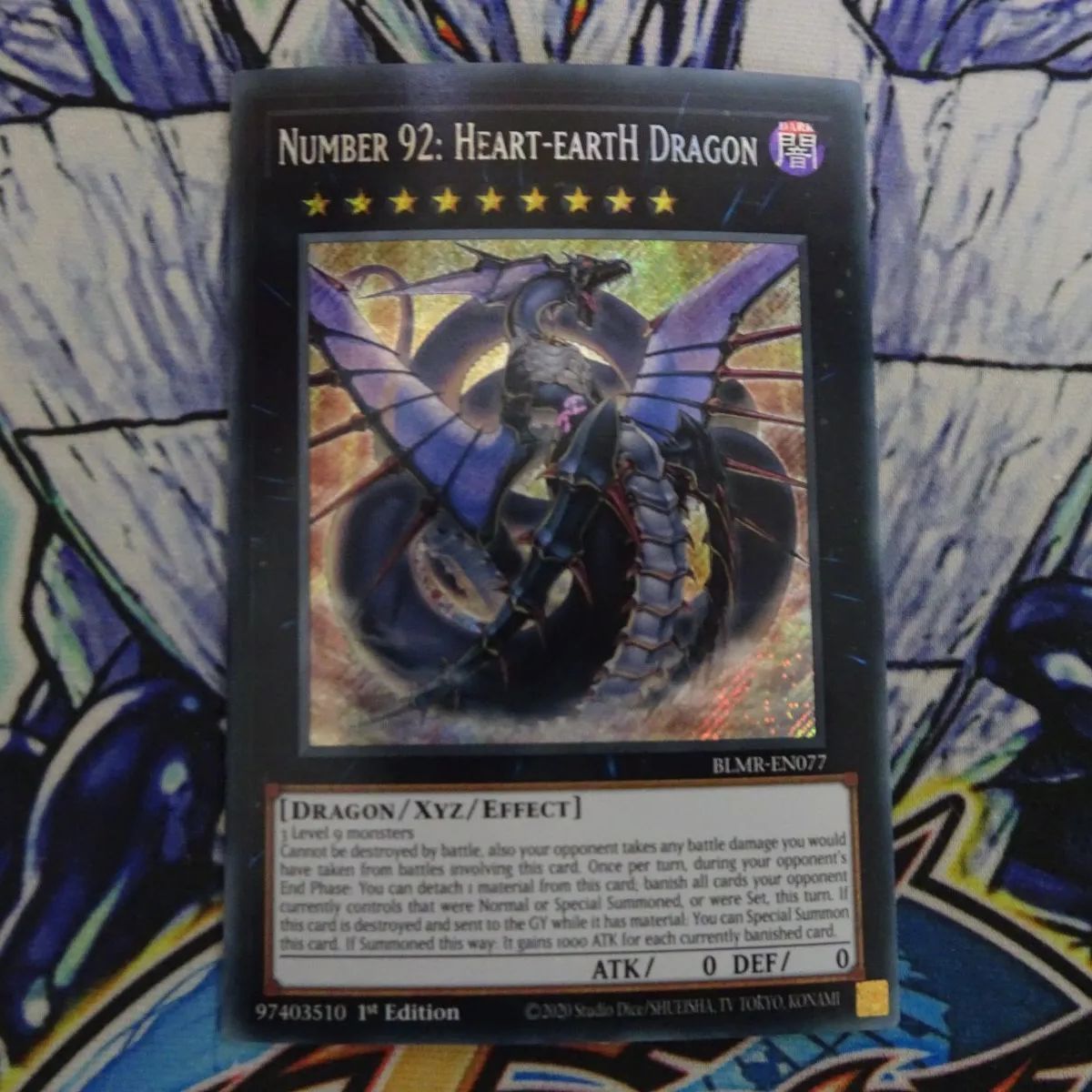 遊戯王 Ｎｏ.９２ 偽骸神龍 Ｈｅａｒｔ－ｅａｒｔＨ Ｄｒａｇｏｎ 英語版 ホロ 遊戯王】No.92 偽骸神龍 Heart－eartH Dragon シークレット 英語