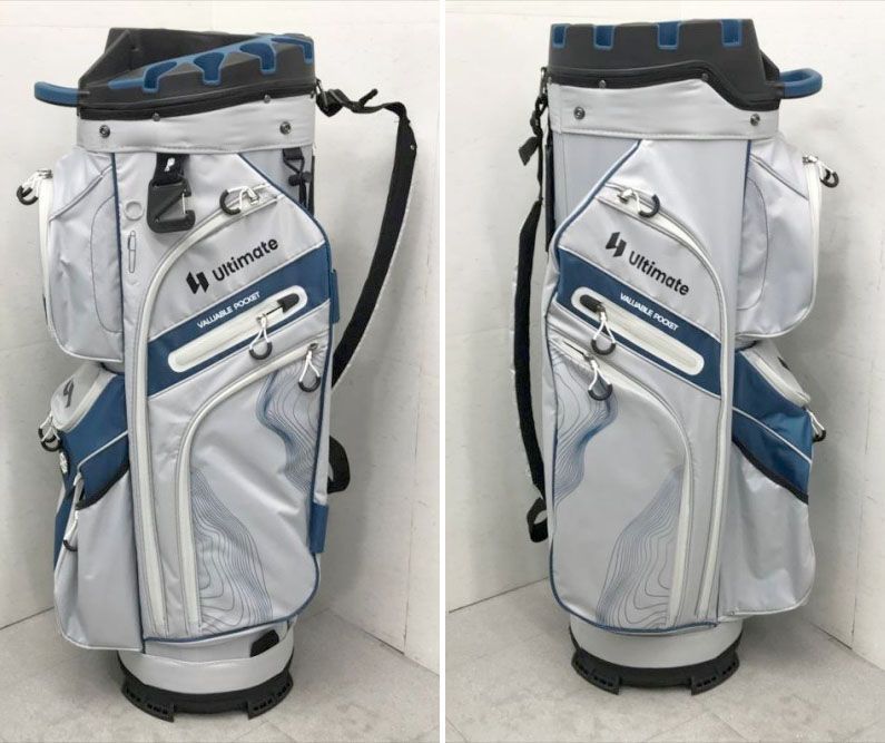 D8588◆ ゴルフバッグ キャディバッグ 軽量2.6kg 14分割 9.5型 47インチ対応 フルセパレート 11個のポケット付き フードカバー付き スポーツ Giantex SP38456 グレー＆ブルー WWW_OLIVIERBERNSTEIN_COM