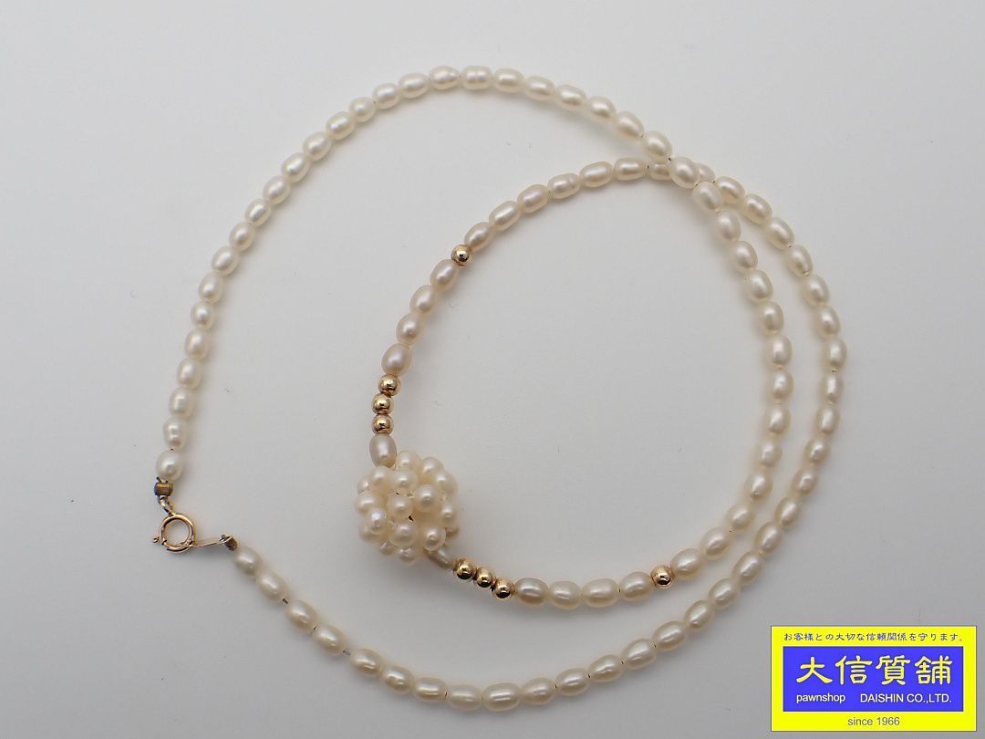 K14 585 淡水パール ネックレス 42cm 7.4g 中古B+ - メルカリ