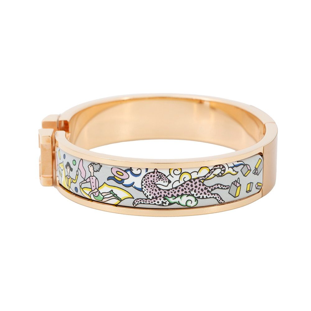 エルメス ブレスレット クリックH HERMESの叙事詩 サイズPM グリ ピンクゴールド金具 HERMES バングル ソルド品