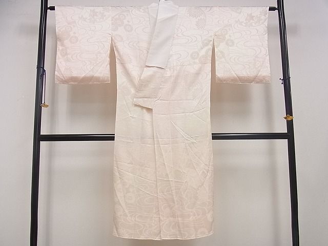 平和屋着物□上質な長襦袢 無双仕立て 草花文 三越扱い 正絹 逸品