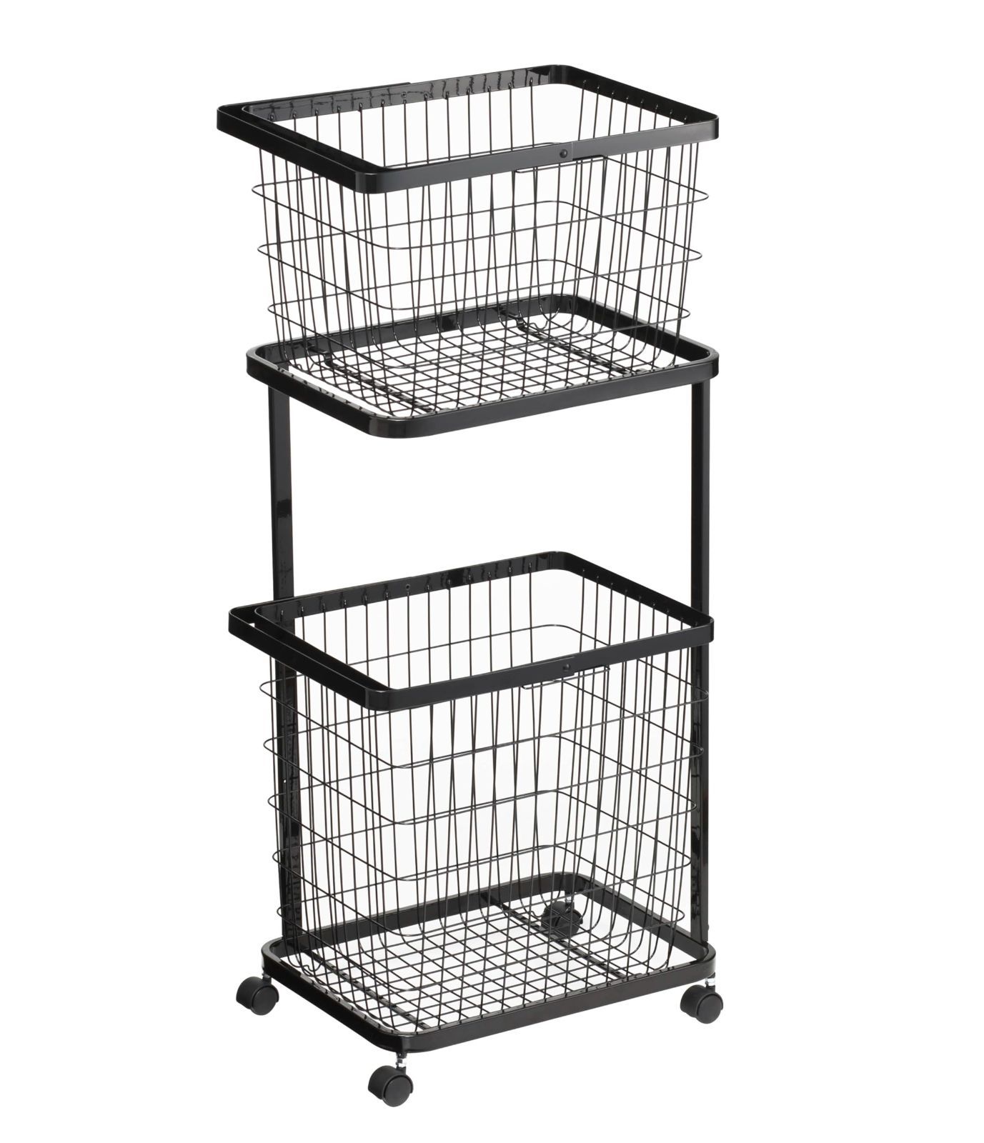 数量 tower タワー 洗濯カゴ 約W41×D30×H93.5cm ブラック キャスター付き バスケット 大容量 ランドリーワゴン 3352 山崎実業 Yamazaki