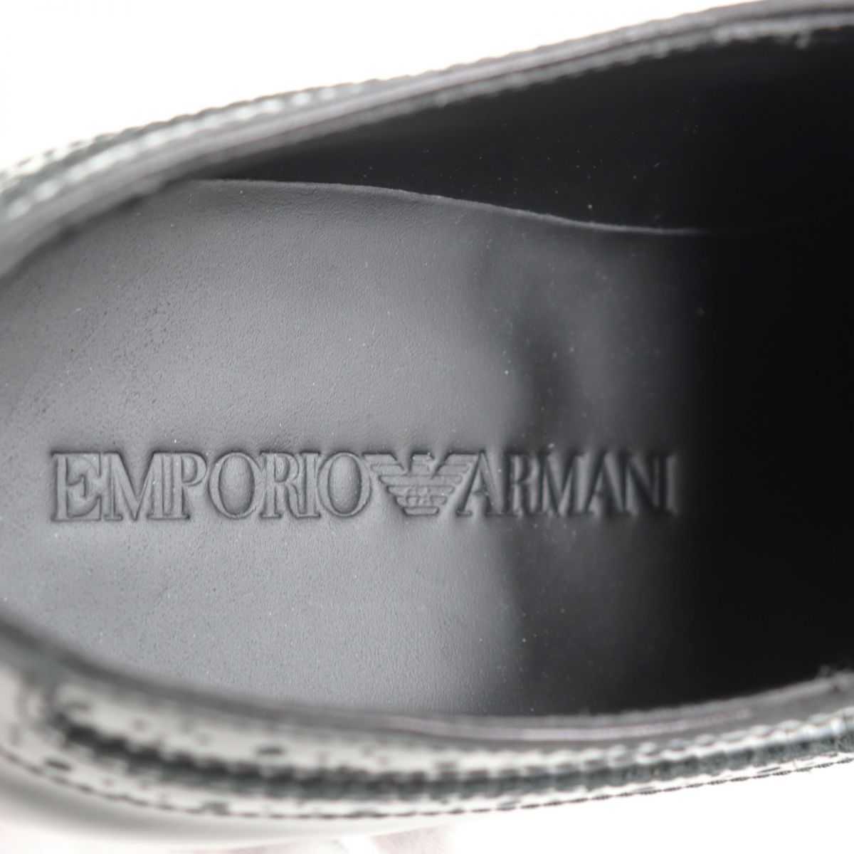 極美品○EMPORIO ARMANI エンポリオアルマーニ ストレートチップ