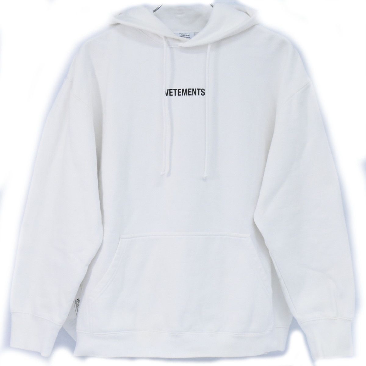 本物 ヴェトモン VETEMENTS ロゴ パーカー スウェット トップス S コットン ホワイト ユニセックス 衣類 洋服 中古 【フォロー割】 -  メルカリ