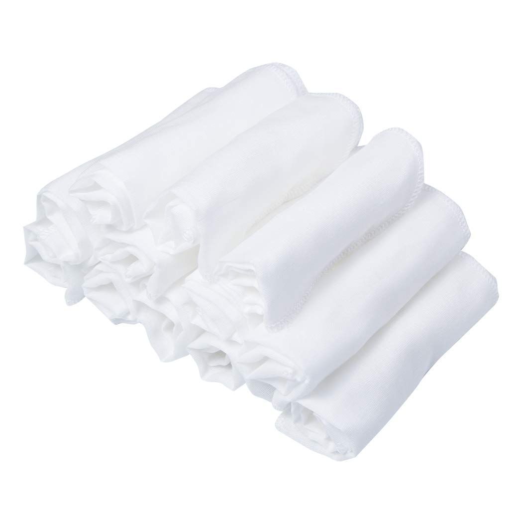 ガーゼ ハンカチ ベビー 2層 綿 無地 25 x cm