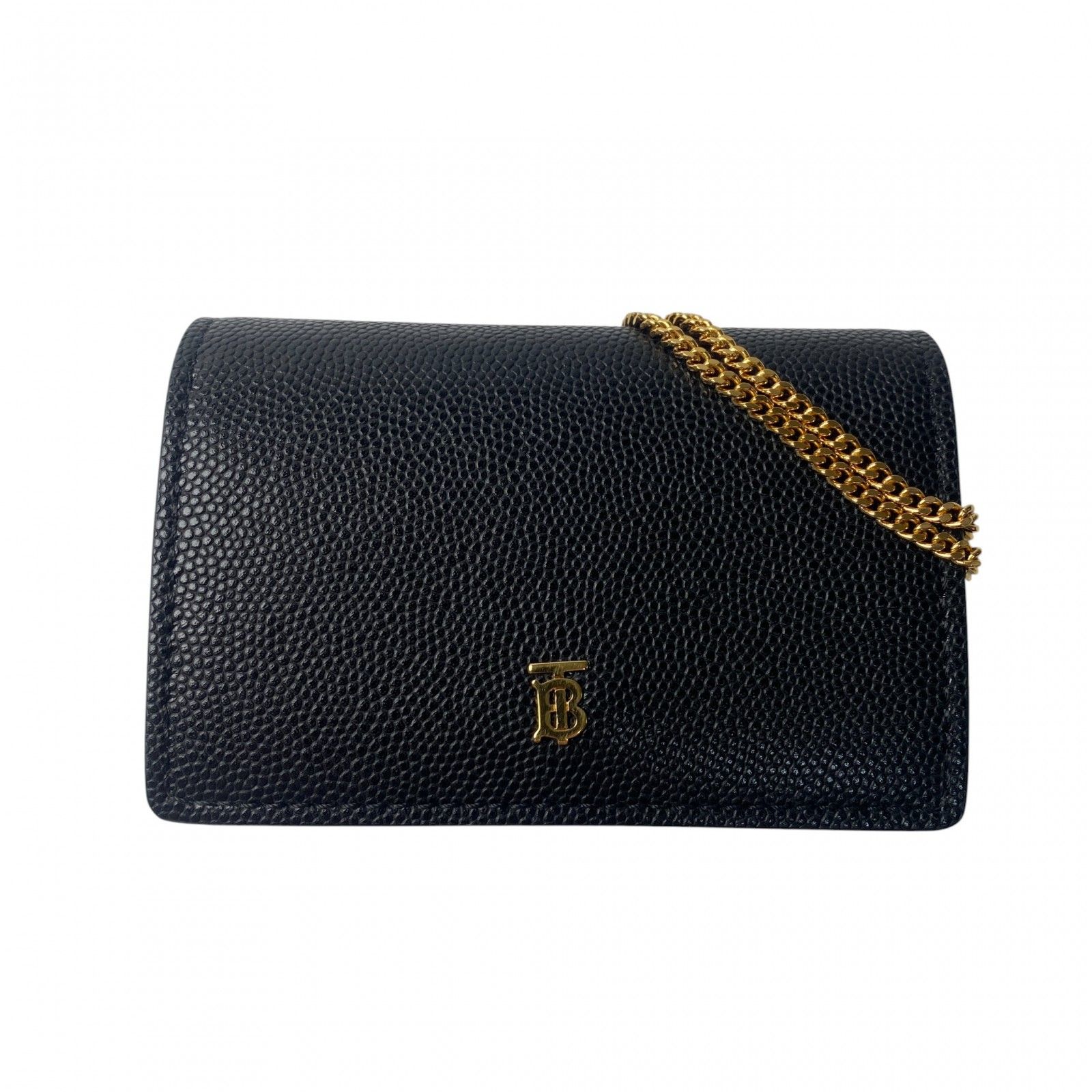 美品 バーバリー Burberry レディース 二つ折り財布 チェーン 