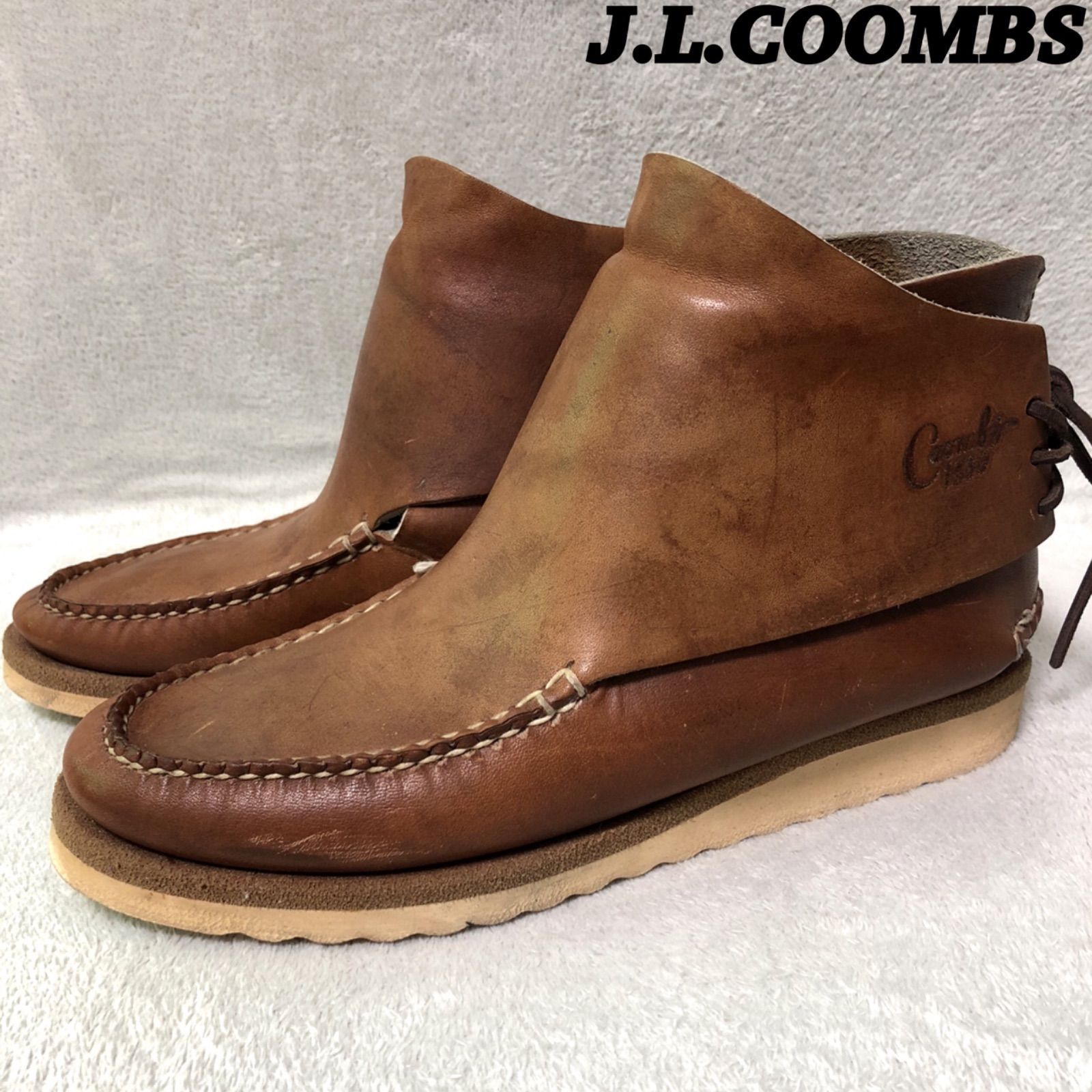 90's USA製箱付きJ.L. COOMBS ブラウンモカシンシューズ 7D 4h_b25a2ec1-dcf6-4cc2-88ab-
