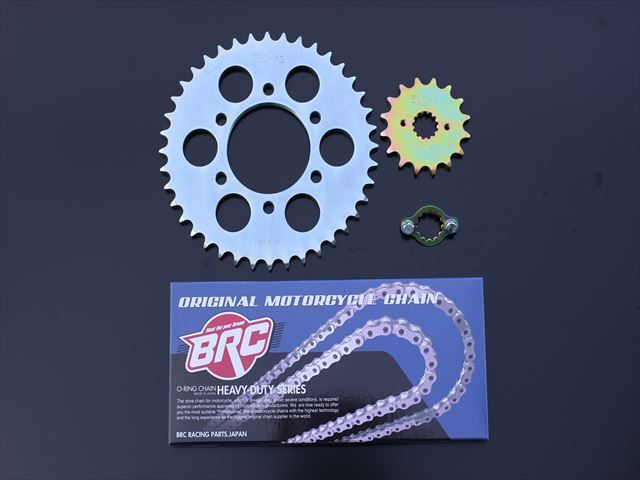 Z400FX E4用 |Z400GP スチールスプロケ-シルバーチェーン530サイズキット 9521
