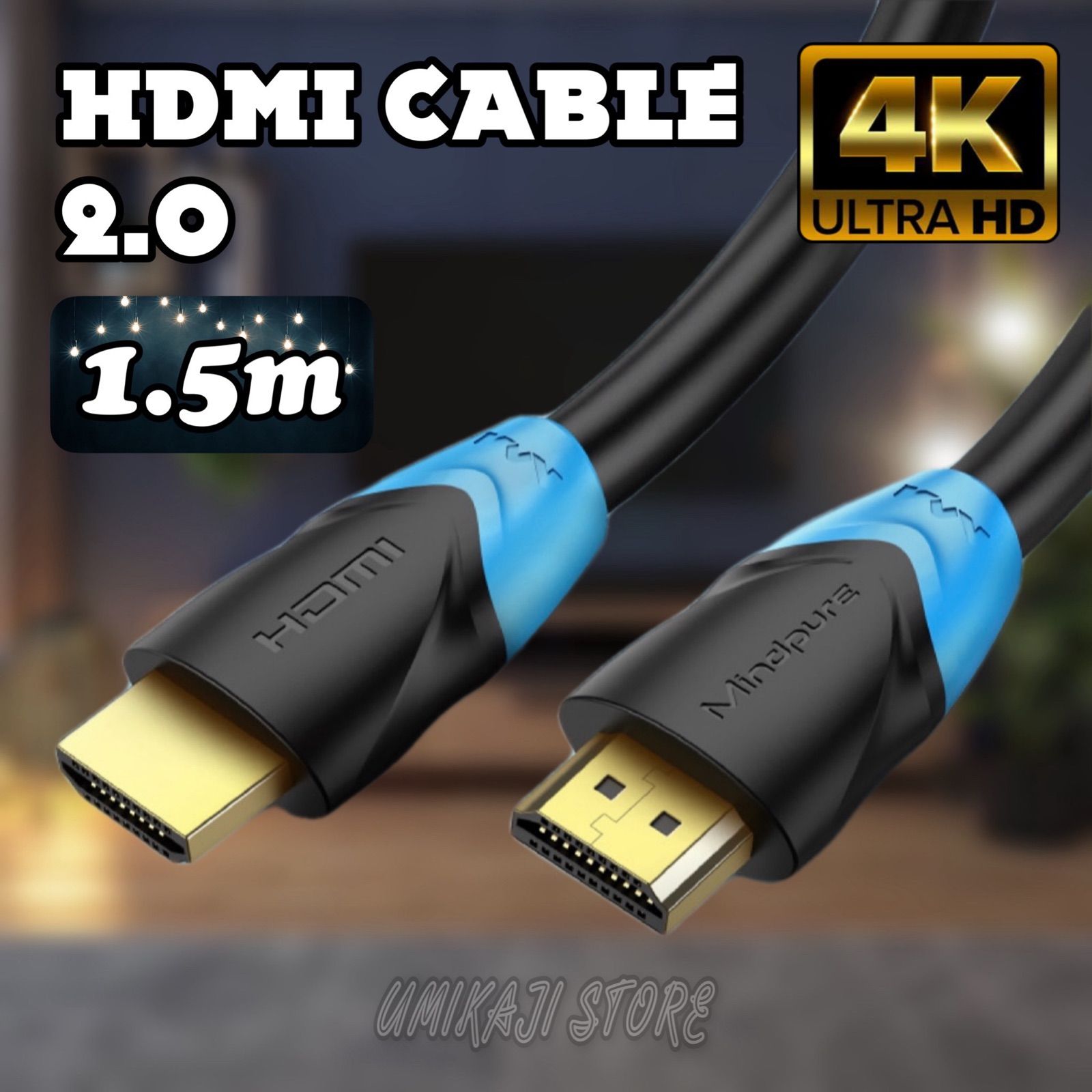 高品質 HDMIケーブル 1M ver2.0 4K 2K 高画質 - 映像用ケーブル