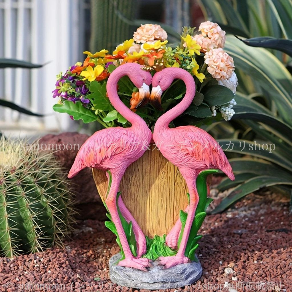 フラミンゴ 植木鉢