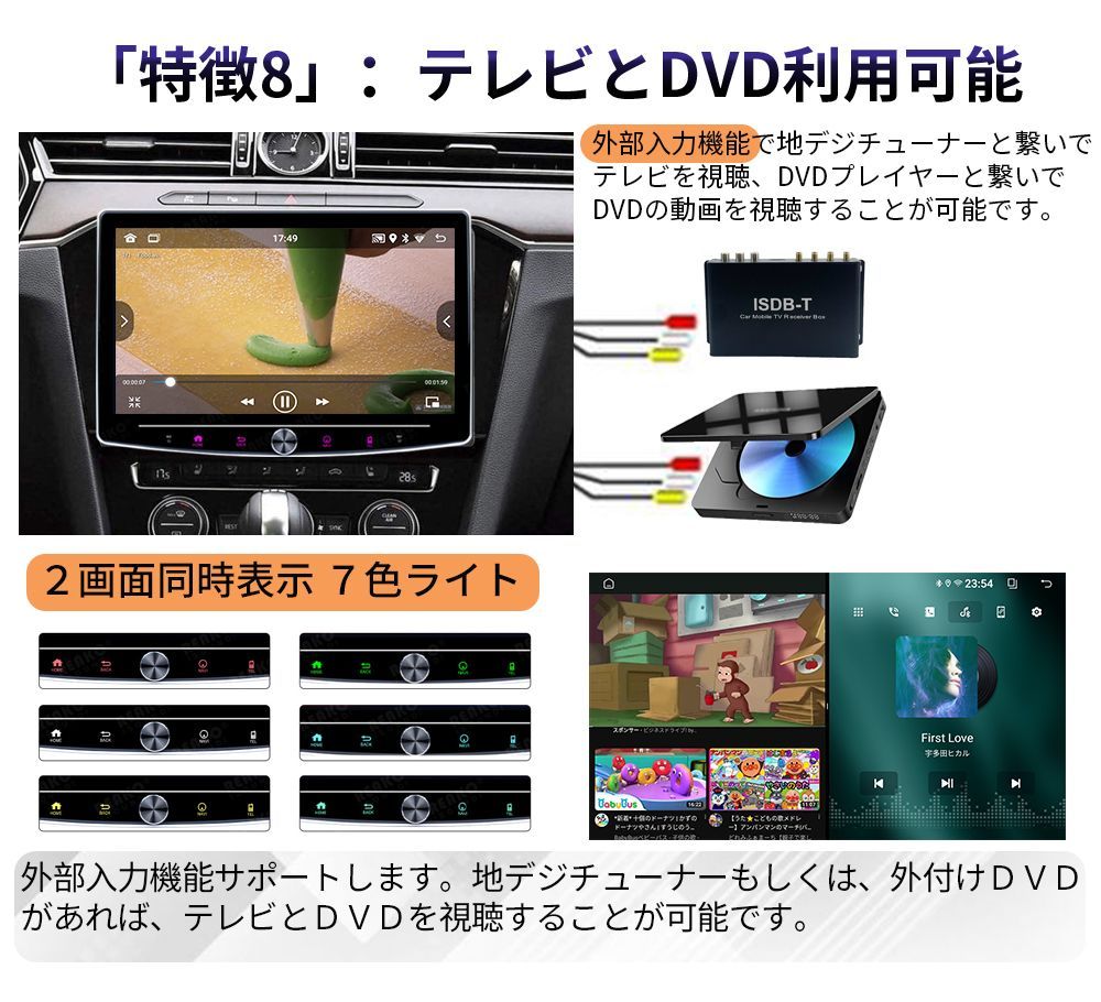 64GBステレオ1DINラジオBluetooth