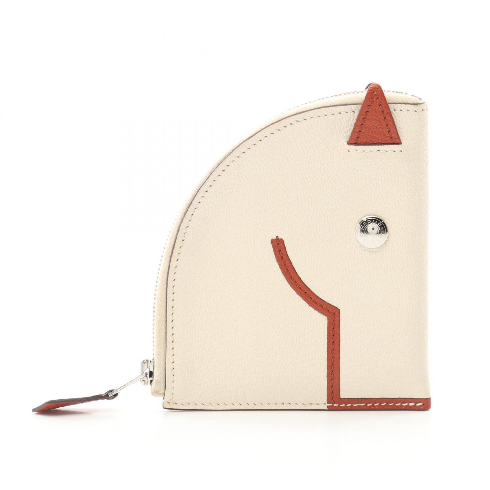 エルメス HERMES コインケース パドック ナタ|ブリック レザー パドックウォレット ナタ|ブリック レディース Used A