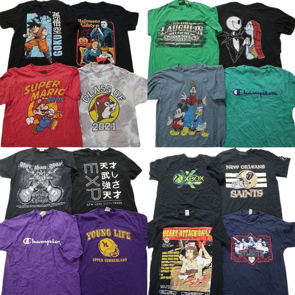 古着卸 まとめ売り 半袖Tシャツ 16枚セット (メンズ M