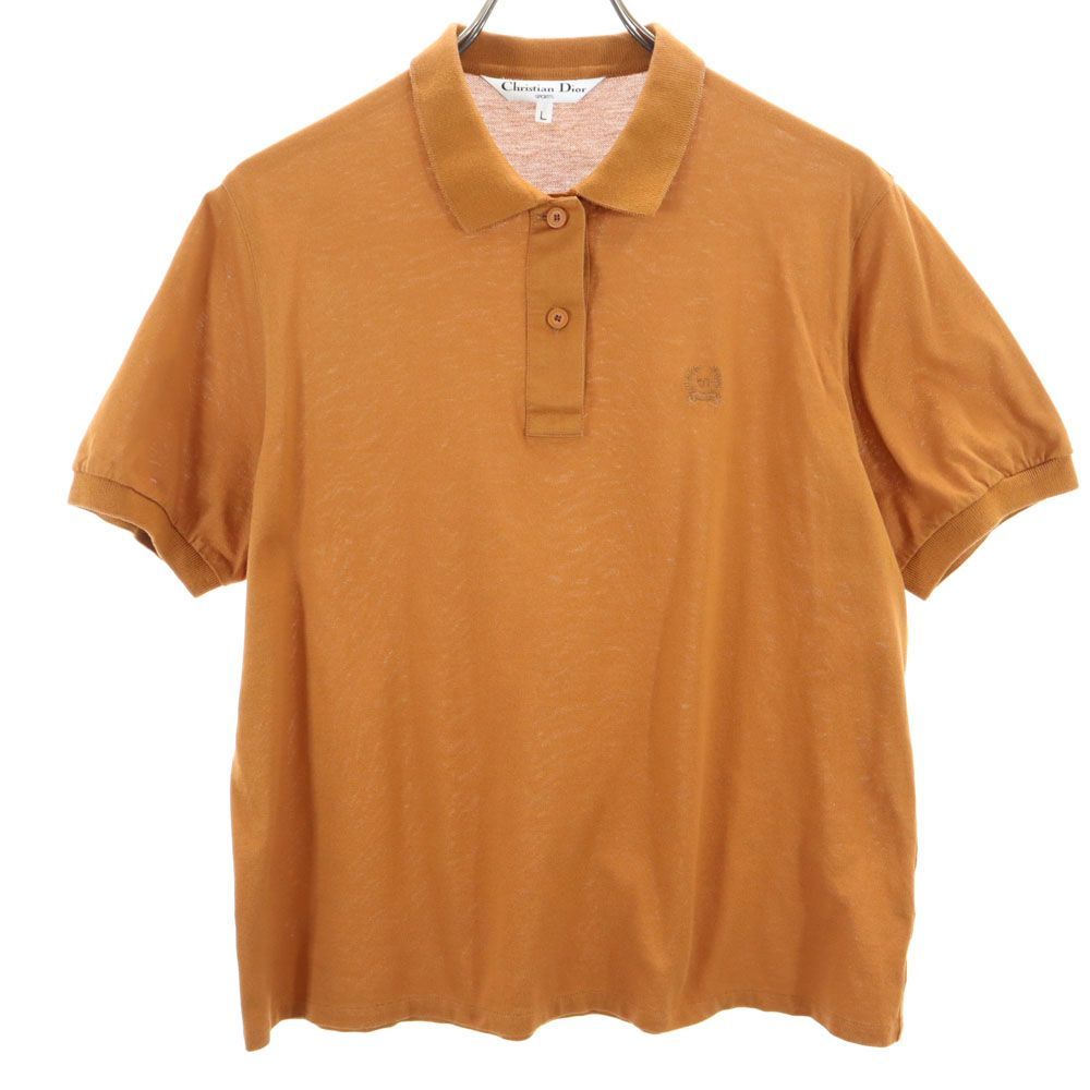 Christian Dior SPORTS ポロシャツ 長袖 オレンジ系 L クリスチャンディオール 90s オールド 半袖 ポロシャツ L