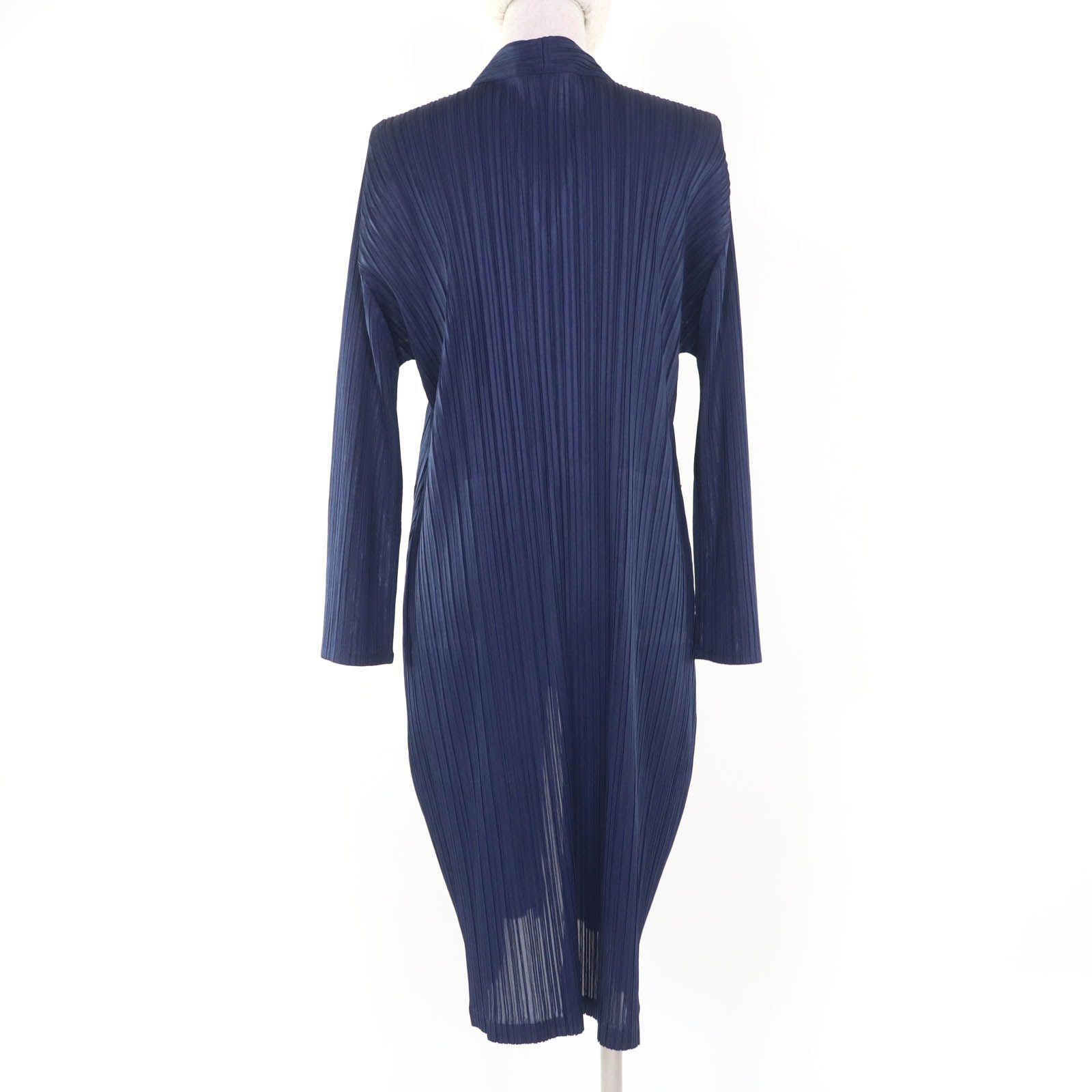 極美品 プリーツプリーズ イッセイミヤケ カーディガン ジャケット ブルー 長袖 PLEATS PLEASE ISSEY MIYAKE #apc プリーツプリーズ イッセイ
