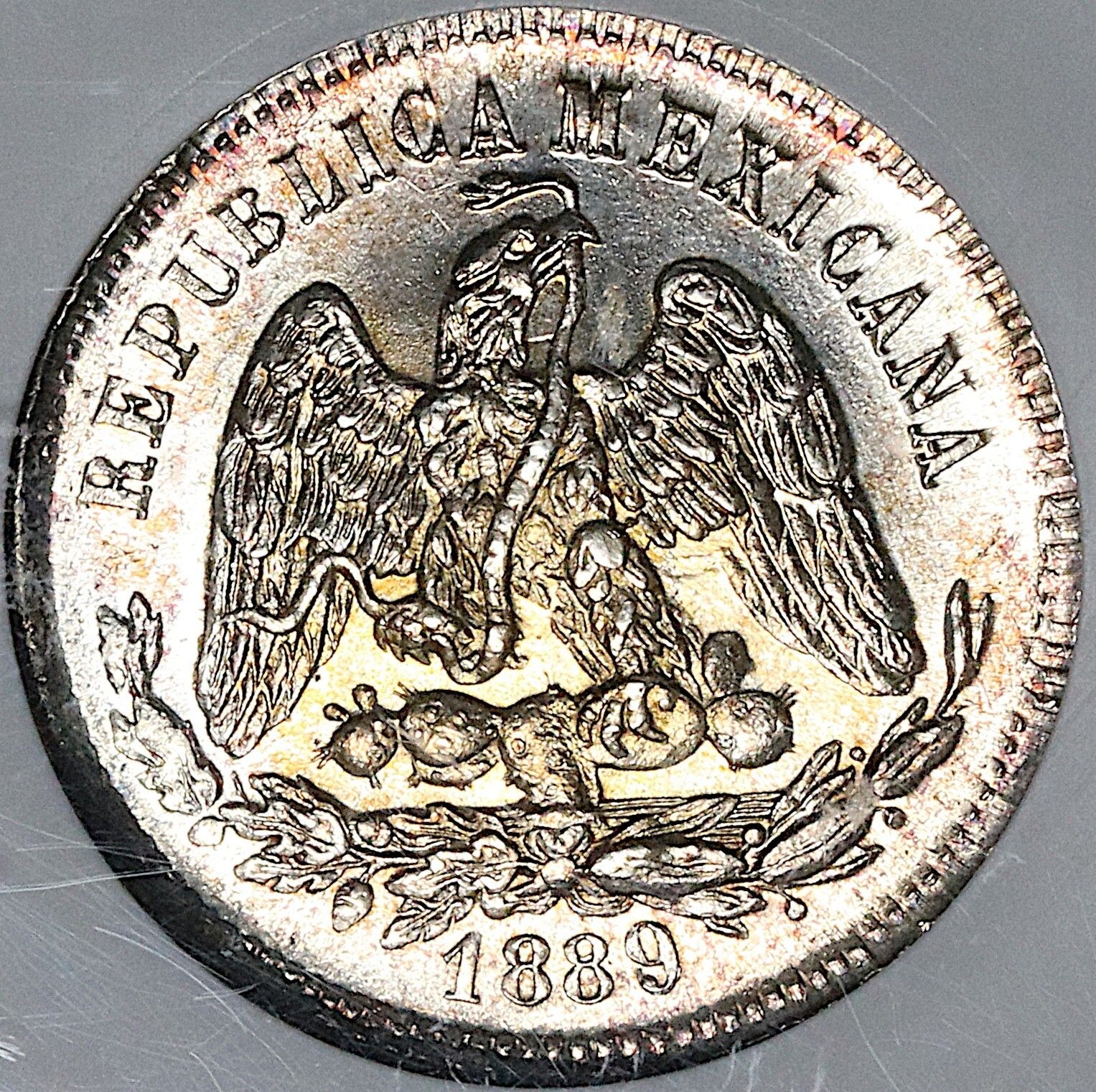 1889-Go NGC MS 64 Mexico 25 Centavos Guanajuato Silver Coin POP 2|1 24030801C