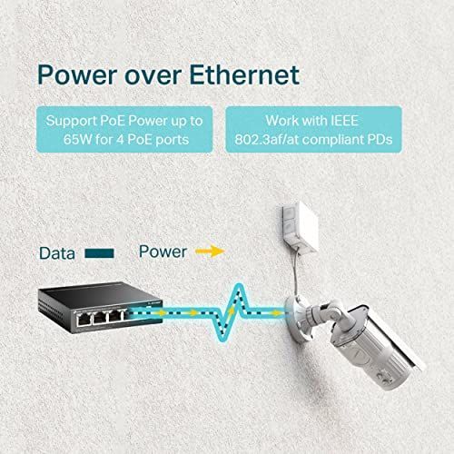 5ポート_2.) 4*PoE+ 65W_単品 TP-Link スイッチングハブ ギガ 5ポート