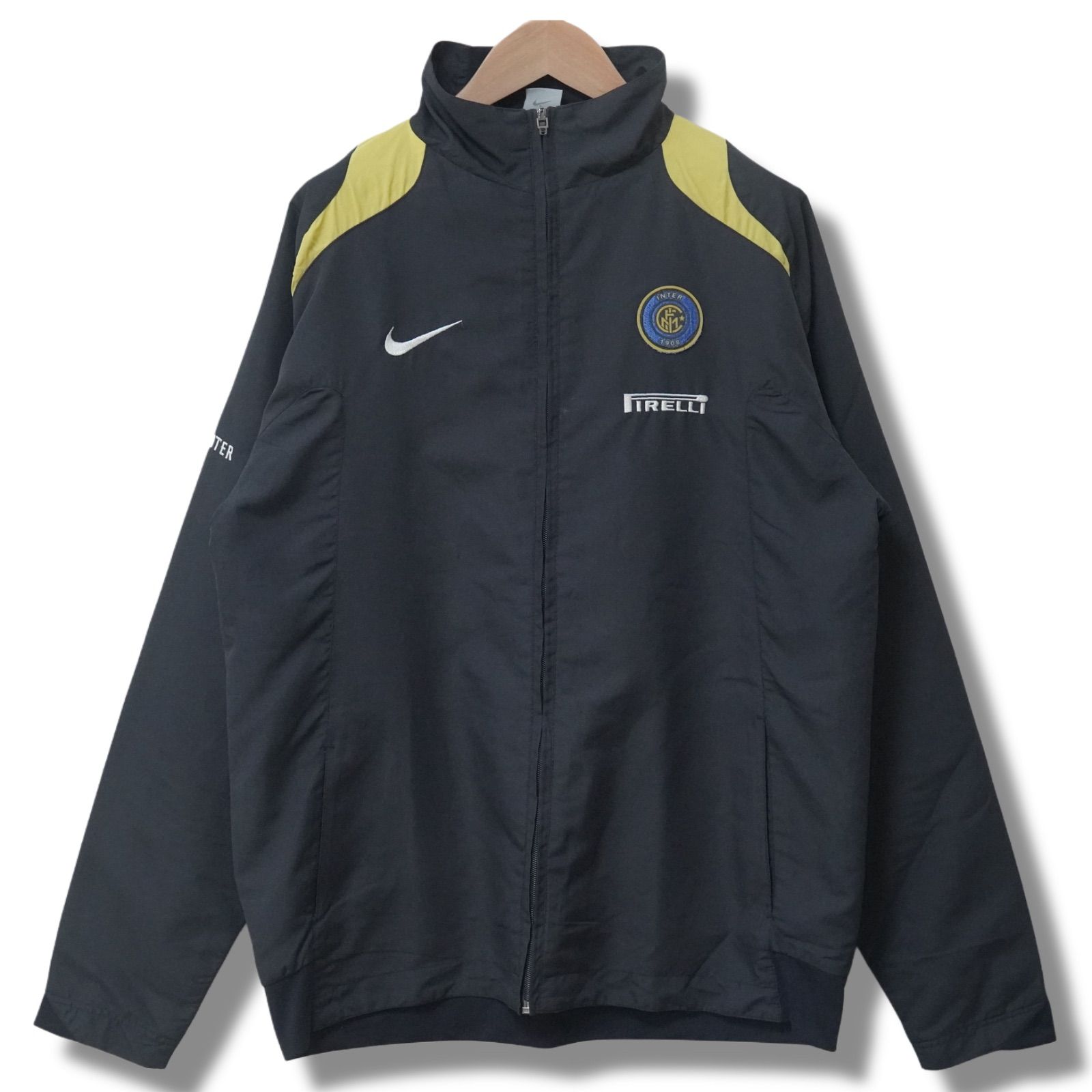 【美品】08-09 NIKE インテルミラノ ナイロン ジャケット ブルゾン Ｌ ナイキ ナイロンジャケット L 00s ネイビー NIKE インテル ミラノ