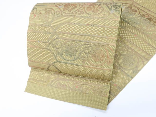 一輝堂】リサイクル着物 八寸名古屋帯 六通 博多織 開き仕立