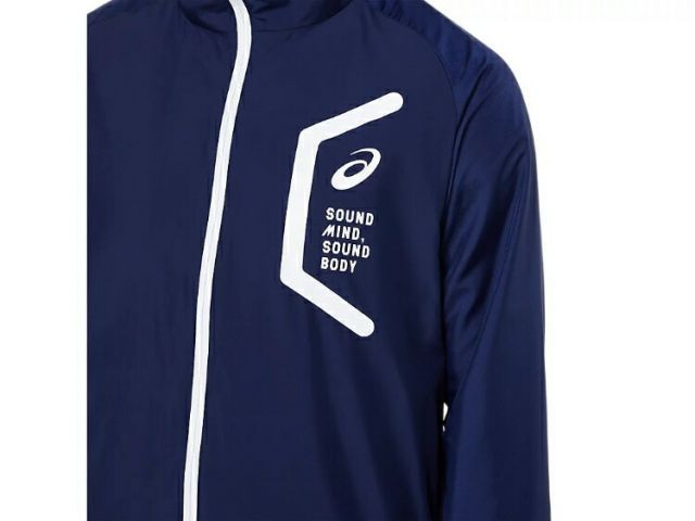 asics アシックス TEAM HEX WINDBREAKER JKT ピーコート 2XL 2031E061