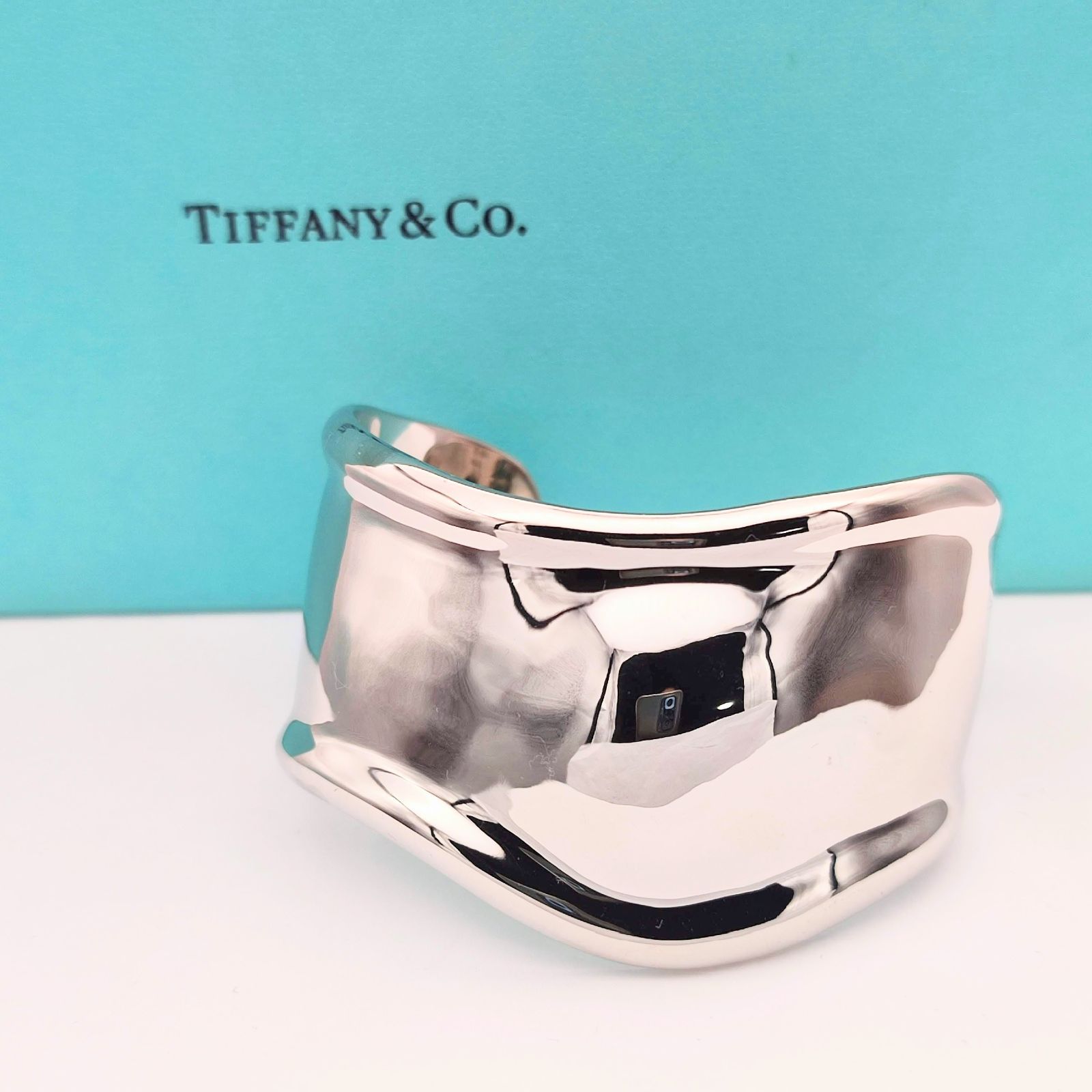 【超美品】Tiffanyティファニーボーンカフ左手用バングルシルバー925