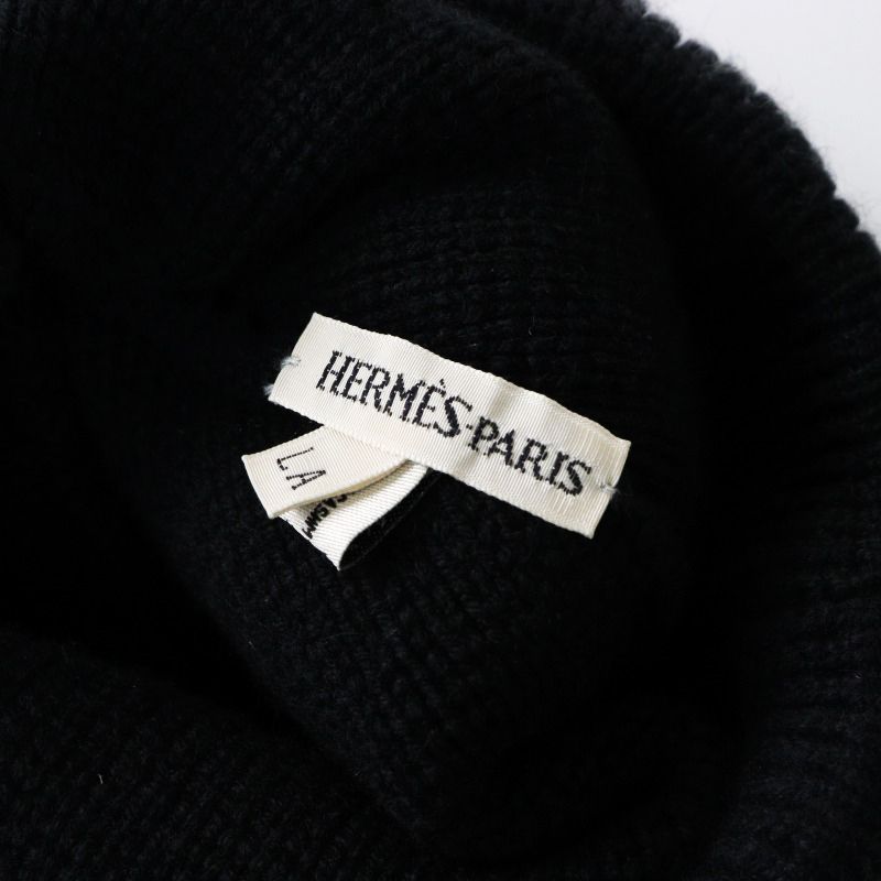 HERMES マルジェラ期 Hロゴ ニットキャップ カシミア製 Archive HERMES Margiela H motif cashmere knit cap /エルメス