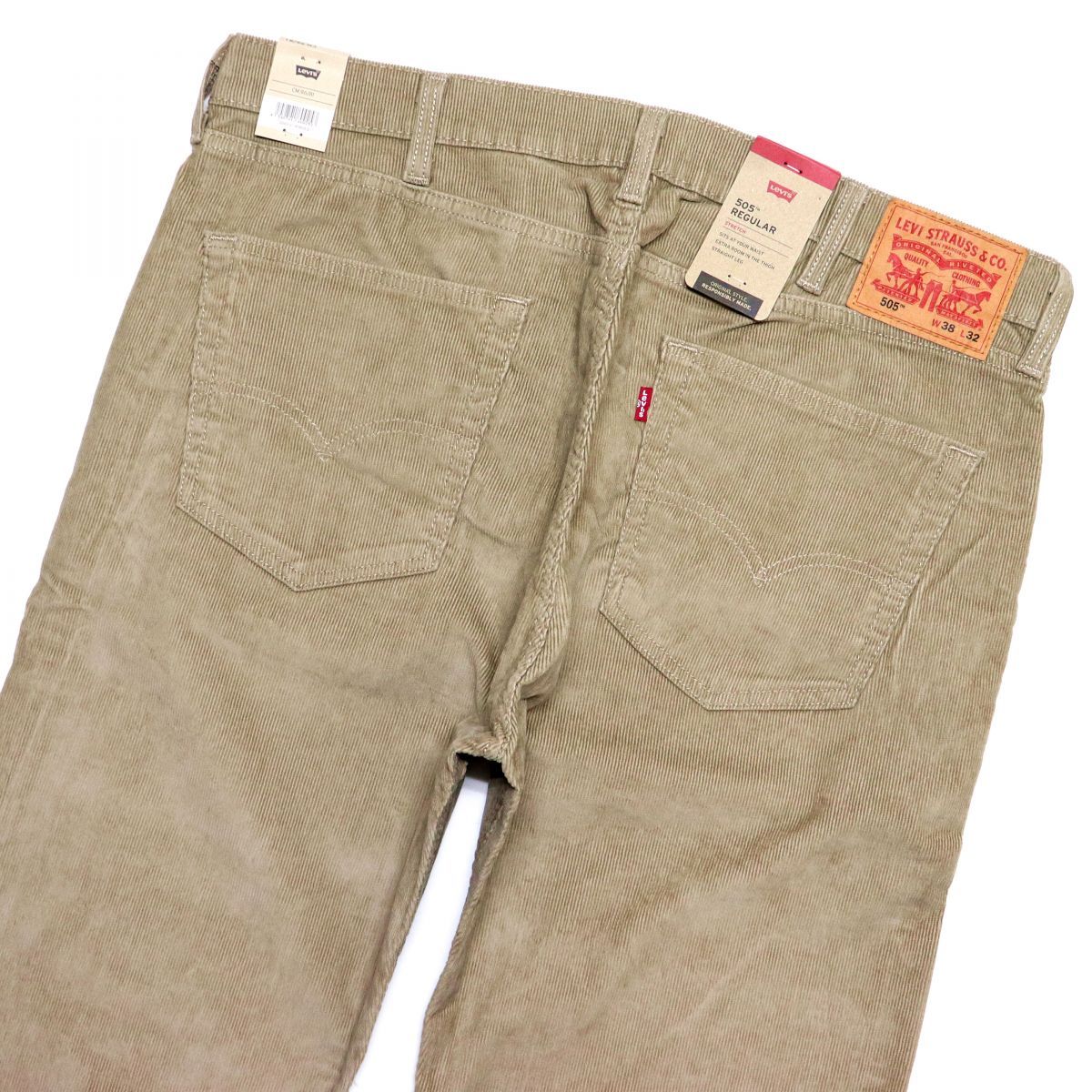 リーバイス Levis 505 新品 メンズ コーデュロイ ストレッチ レギュラー ストレート ロング パンツ 34インチ[00505-1397-34]四 弐QWER