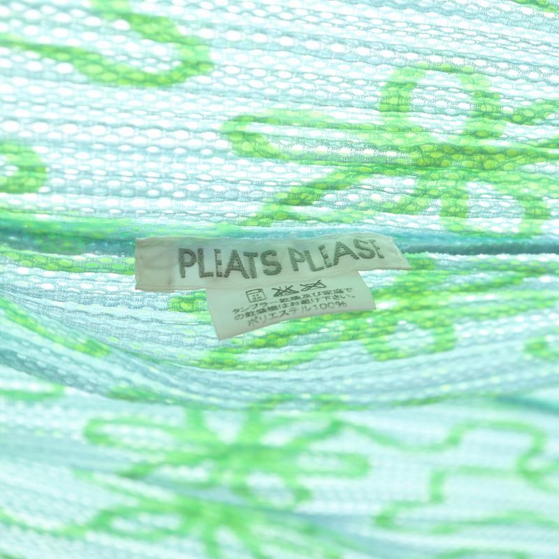 プリーツプリーズ PLEATS PLEASE イッセイミヤケ ISSEY MIYAKE ロング カーディガン 長袖 ノーカラー ネオンフラワー メッシュ プリーツプリーズ PLEATS PLEASE イッセイミヤケ ISSEY MIYAKE