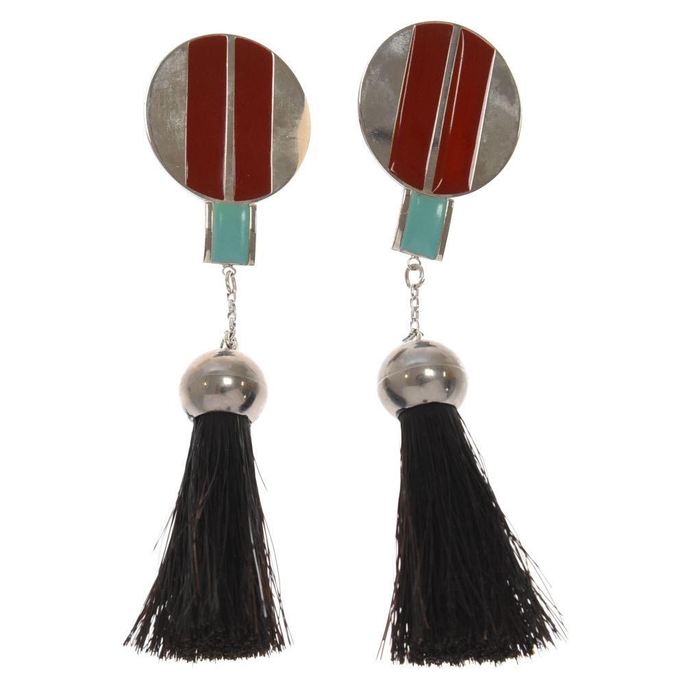【TOGA】メタルチェーン フリンジ ピアス TOGA (トーガ) Metal chain fringe earrings メタルチェーン
