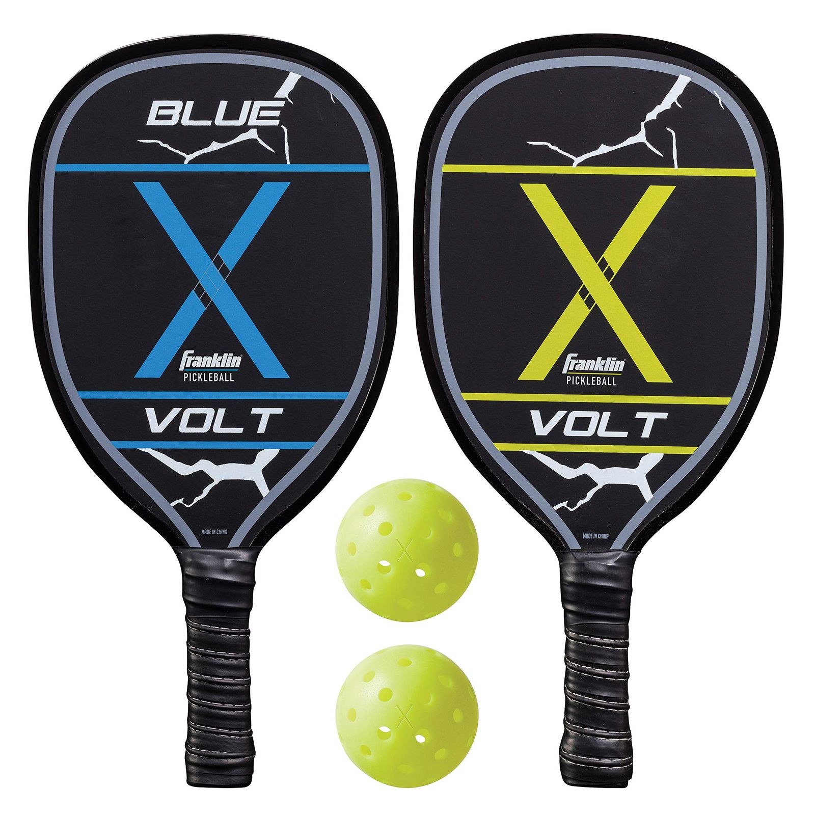 Franklinスポーツpickleball-x 2 Player木製パドルu0026ボールセット [ボルト]