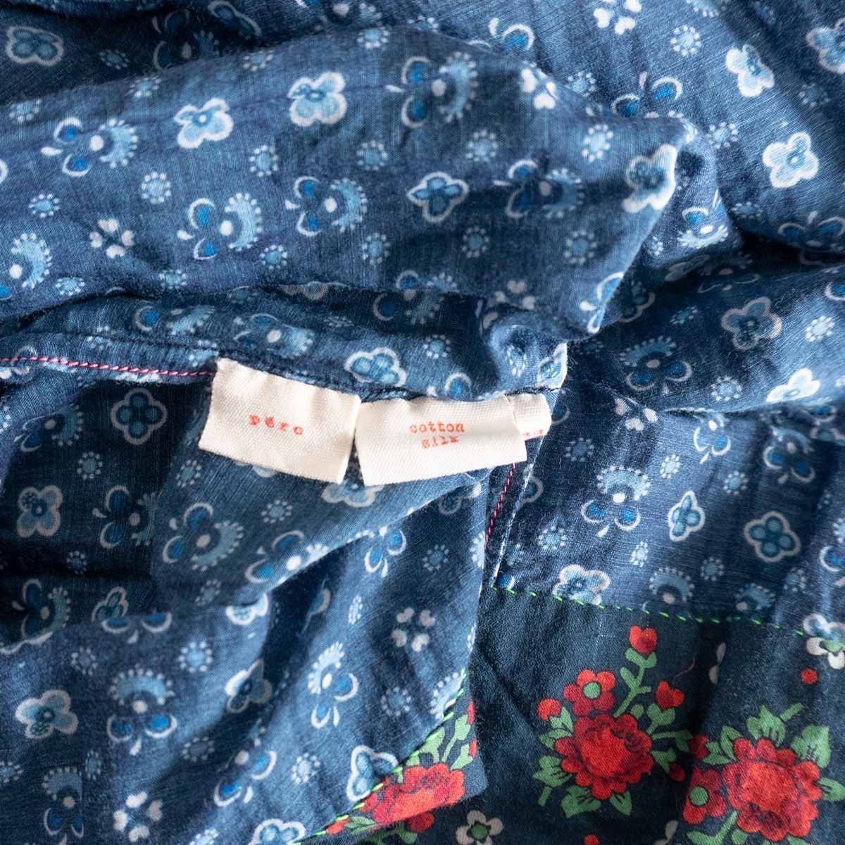 美品】Pero【シルクコットン 花柄 ワンピース】38 ハンドメイド ペロ  