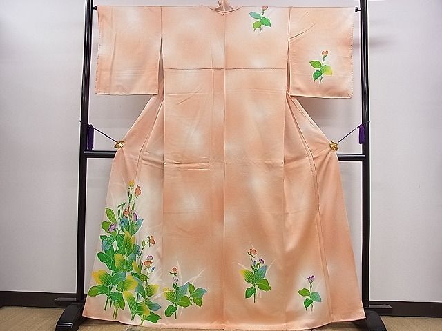 平和屋着物□訪問着 草花文 暈し染め 逸品 CAAG9389ze
