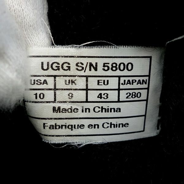 UGG / アグ ◇ムートンブーツ/ブラック/サイズ28cm 5800 【靴