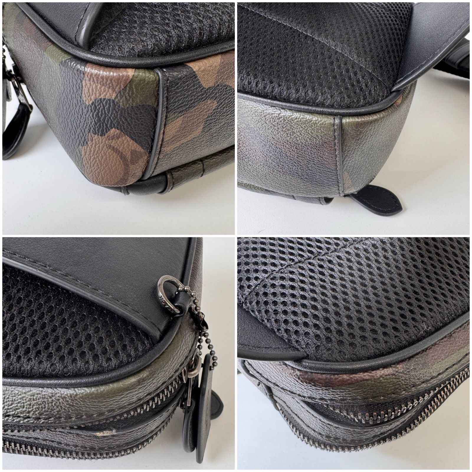 【希少・美品】　COACHコーチ　カモフラ　ウエストバッグ　ボディバッグ　保存袋 クーポン配布中】✨Bランク COACH コーチ カモフラ ボディー