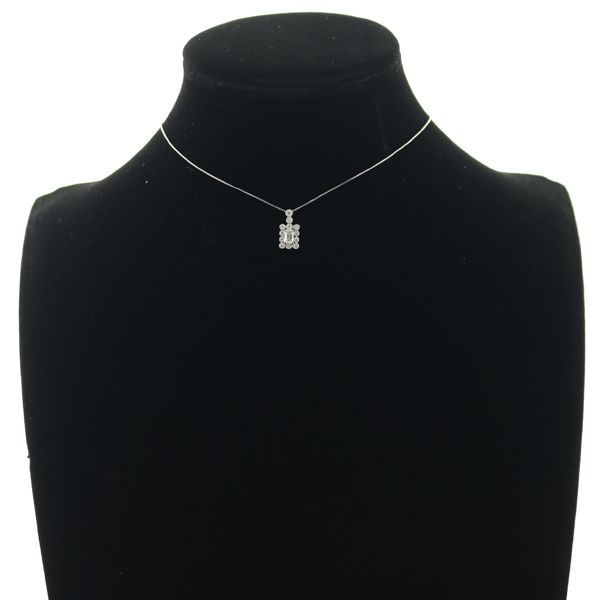 ダイヤ ダイヤモンド 0.24ct/0.15ct 2種カット ネックレス Pt900/Pt850  