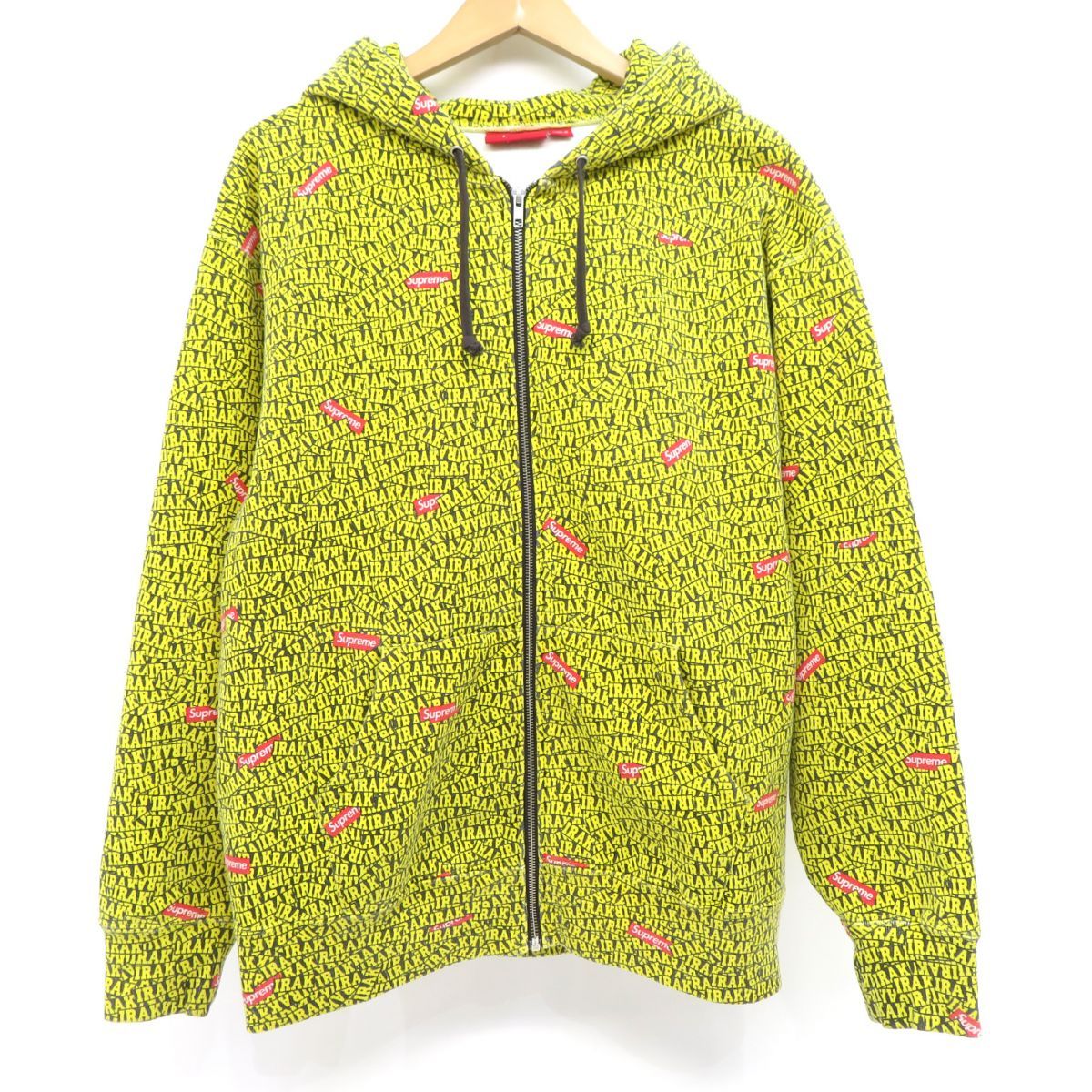 Supreme シュプリーム 22AW IRAK Zip Up Hooded Sweatshirt アイラック ジップ アップ フーディー スウェットパーカー Lサイズ ※中古