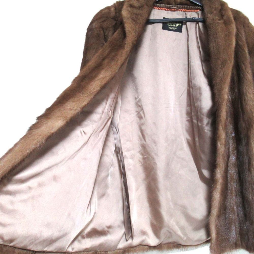 極美品✨SAGAMINK サガミンク リアルファーコート ブラウン 13号 XL