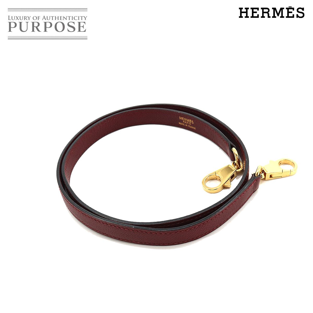 レッド金具エルメス HERMES ショルダー ストラップ クシュベル レッド ゴールド 金具 VLP 90084720 |  tellmoitas.com.br - その他