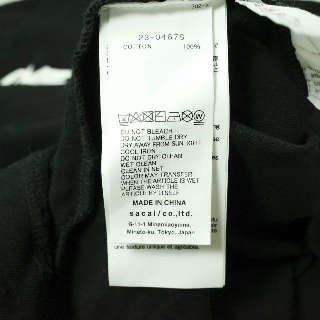 sacai サカイ 23SS Eric Haze ONEKINDWORD. L/S T-shirt ロゴプリント ...