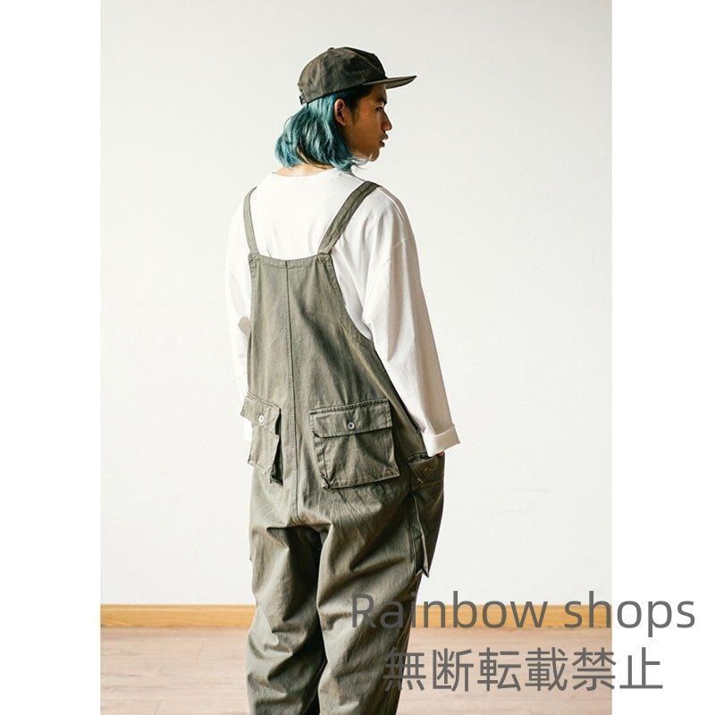 新品未使用】オーバーオール メンズ ゆとり 無地 ロングパンツ