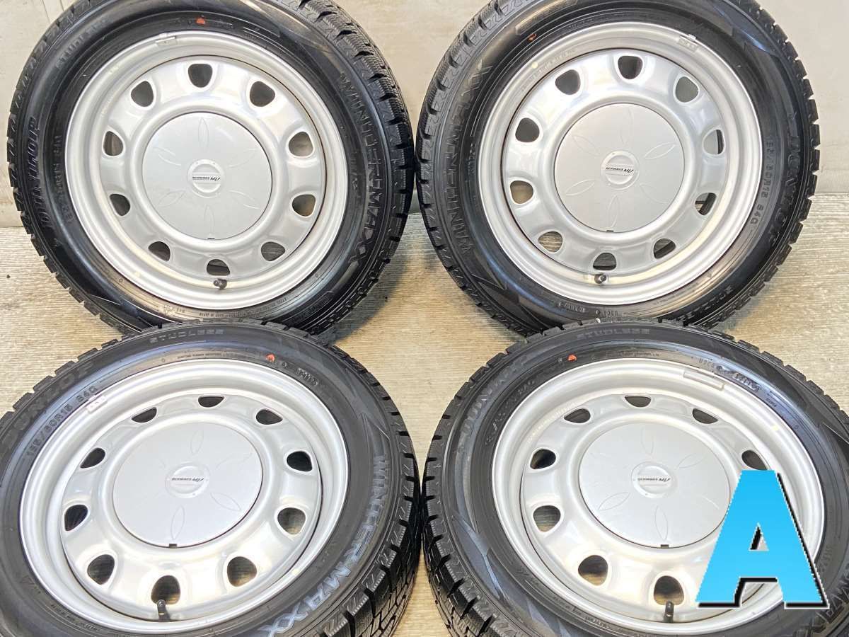 185|60R15 ダンロップ ウィンターマックス WM02 SCHWARZ 15x5.5 100|114.3-4穴 タイヤ スタッドレスタイヤ ホイールセット 4本セット w15251006013