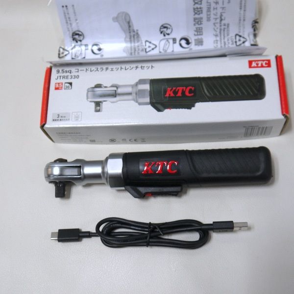 KTC 京都機械工具 9.5sq.コードレスラチェットレンチセット JTRE330 ♥ 3N m 電動≡DT6540