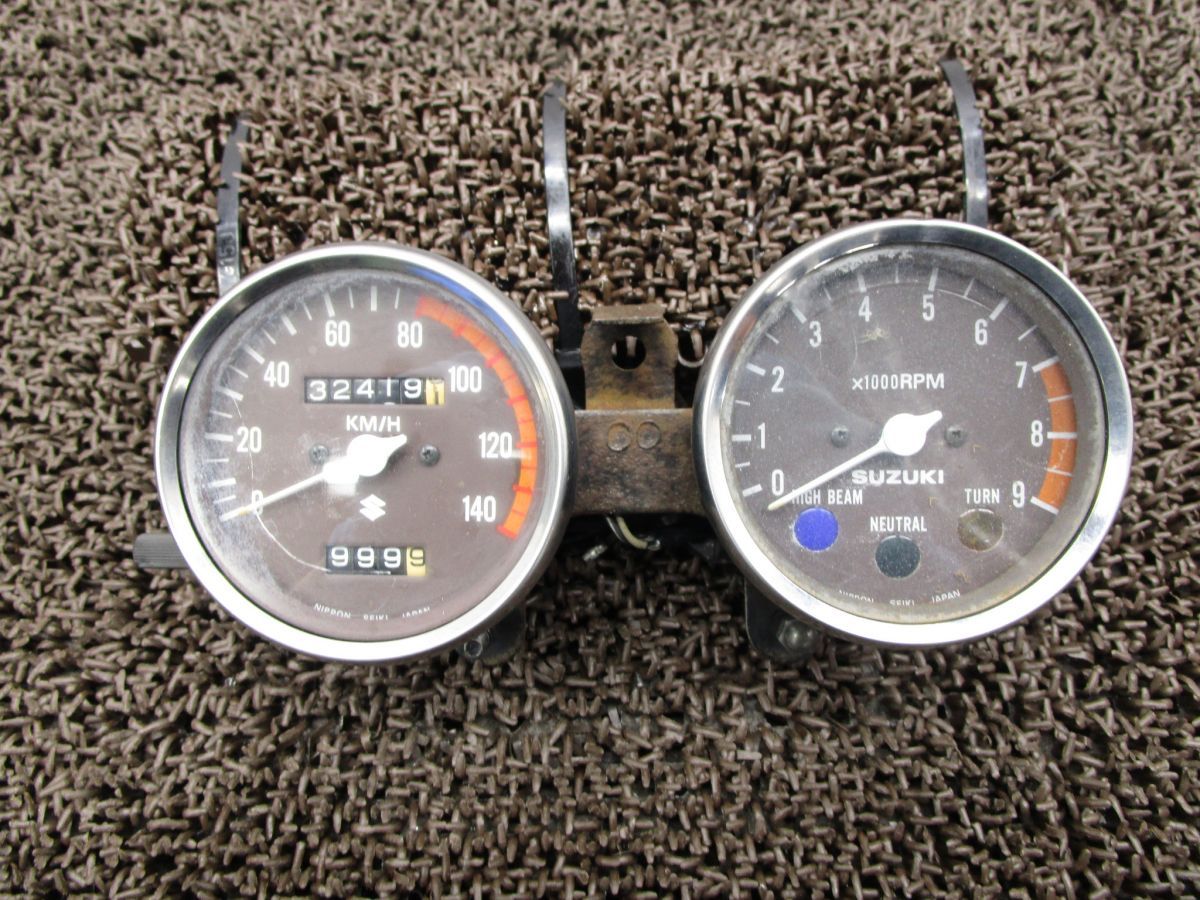 TS250 メーター スピード タコ ▲A6986 TS2504 スズキ TS2504 キャブ車 動画有